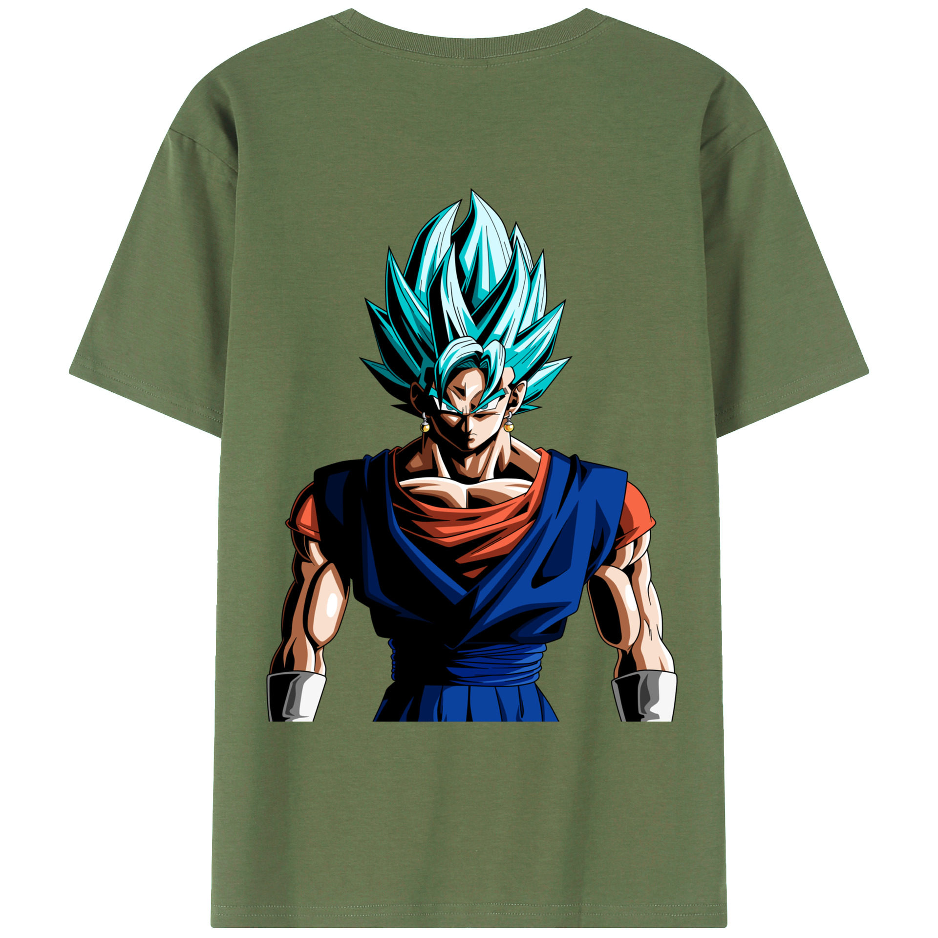 （画像用） ドラゴンボール ベジット DRAGON BALL Vegetto 綿100％ メンズ半袖Tシャツ（バックプリント） 通気性